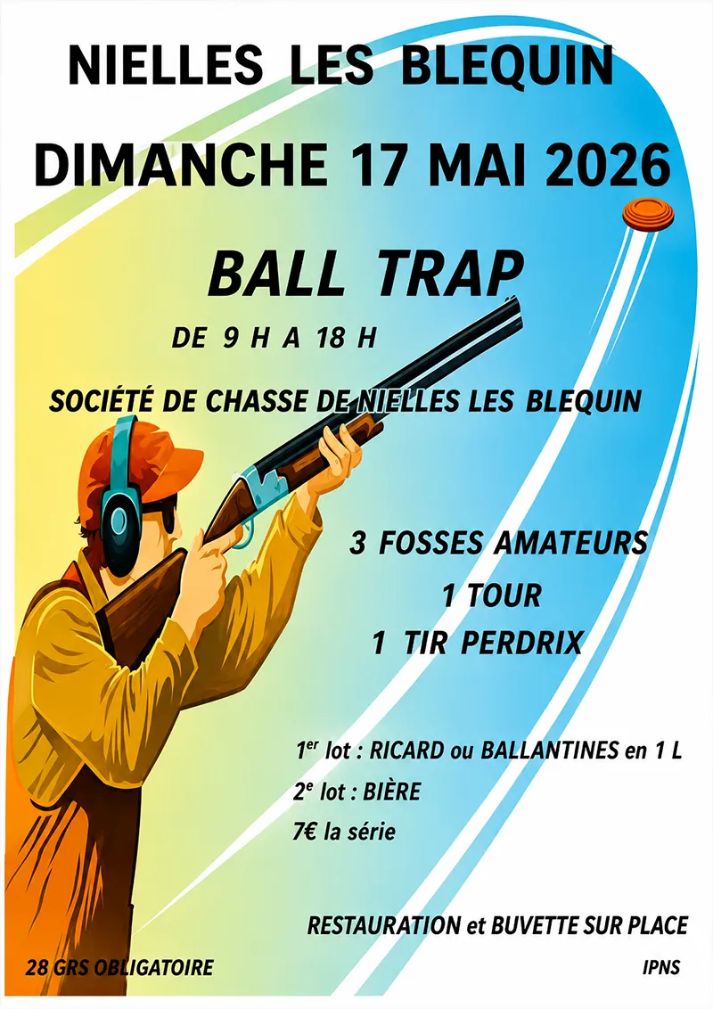 Affiche Société de Chasse de Nielles-lès-Bléquin