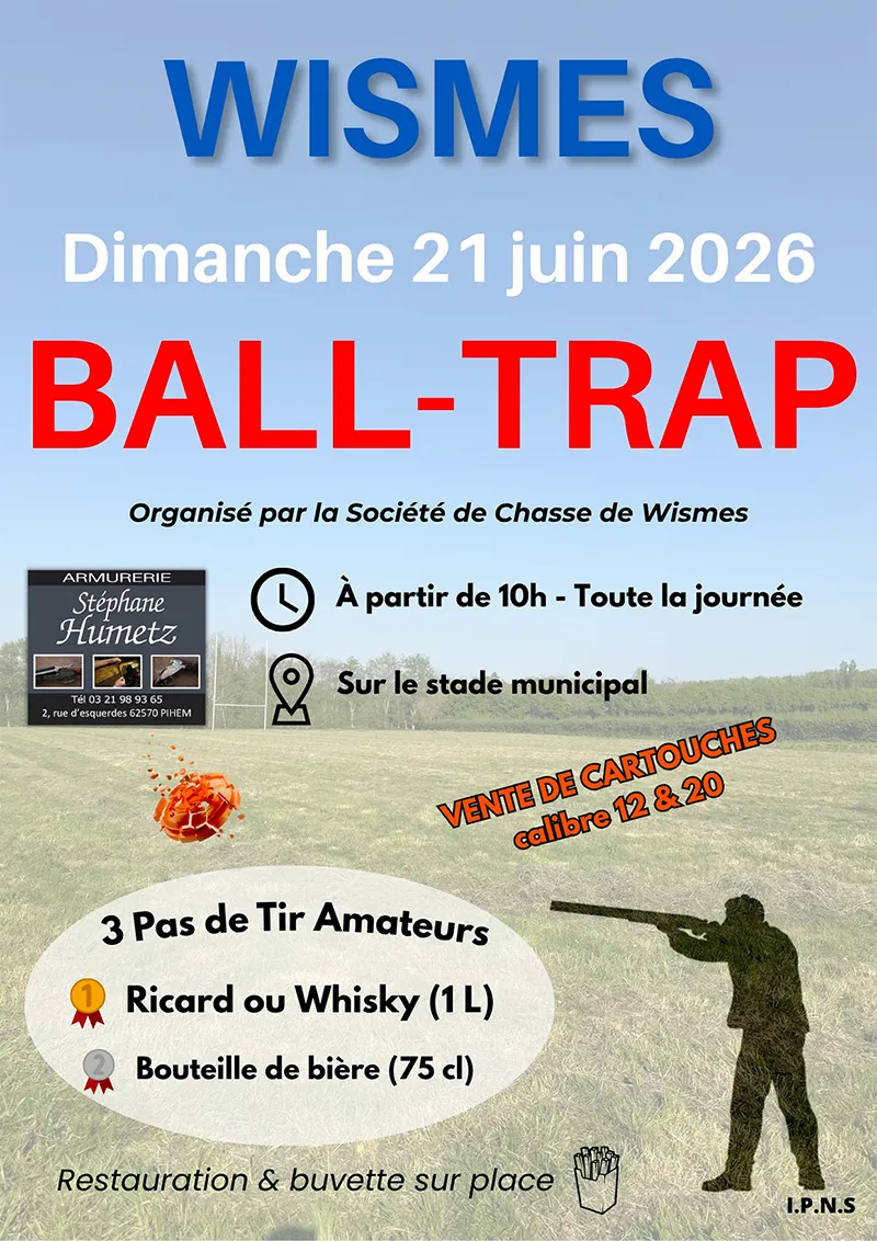 Affiche Société de Chasse de Wismes
