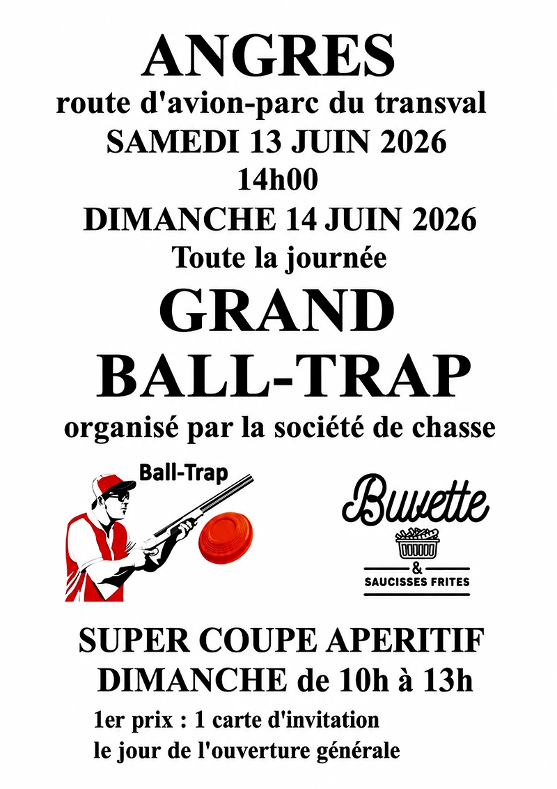 Affiche Société de Chasse de Angres