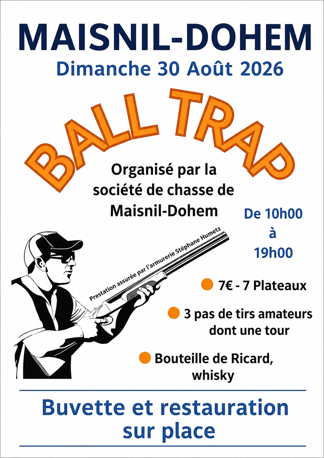 Affiche Société de chasse de Maisnil-Dohem