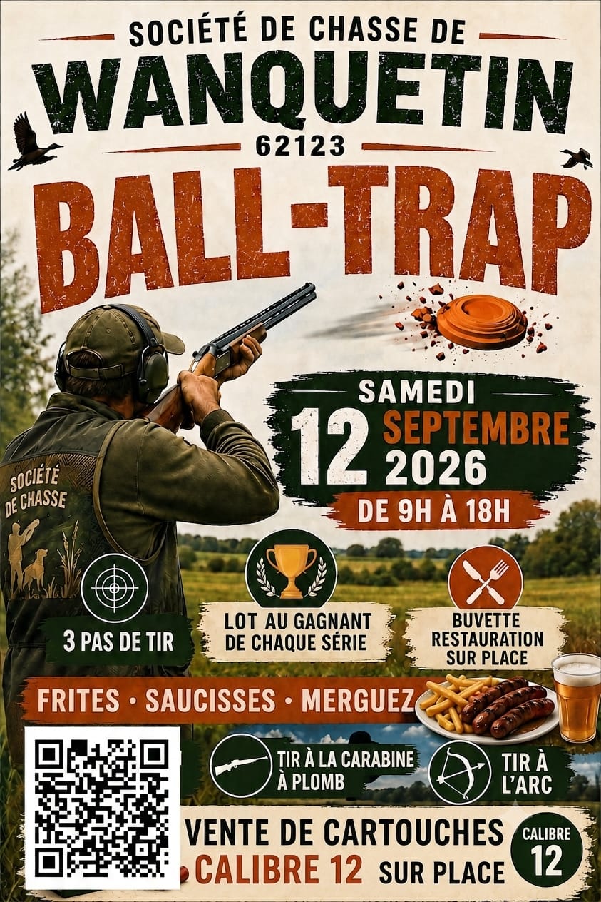 Affiche Société de chasse de Wanquetin