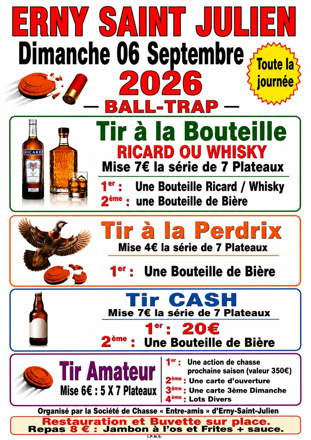 Affiche Société de Chasse "Entre-amis"