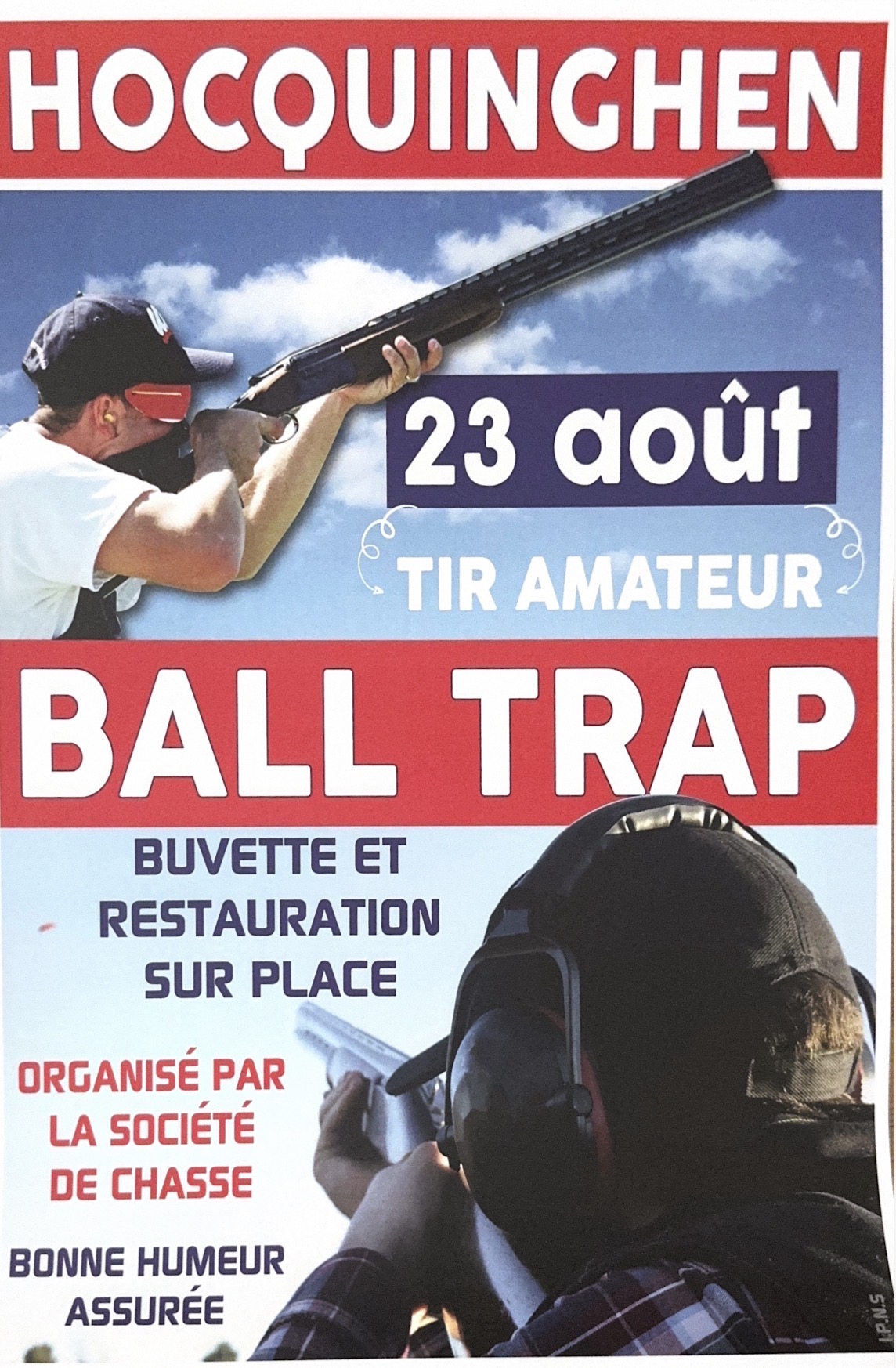 Affiche Société de chasse d’hocquinghen